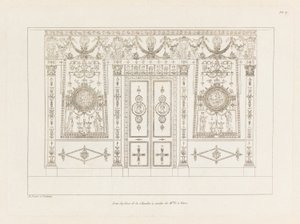 Una de las caras del dormitorio de la Sra. G. en París de Charles Percier